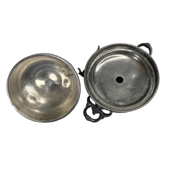 Antique Silver Metal MFG Co Silver Plate Dome Butter Warmer - Picture 6 of 11